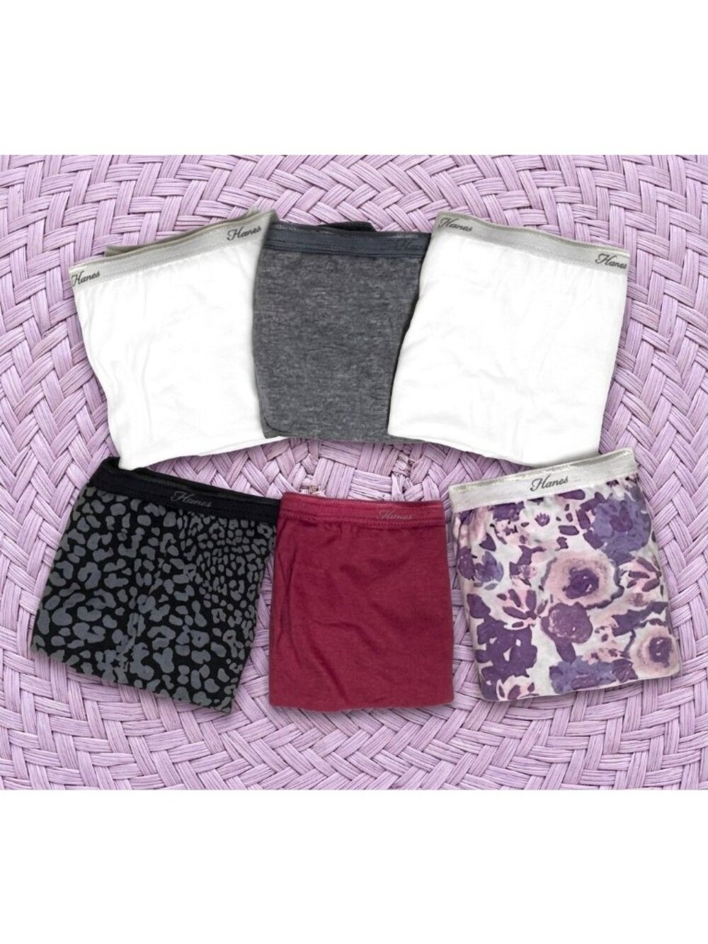 Hanes Women's Tagless Set of 6 Cotton Briefs 9/2XL
